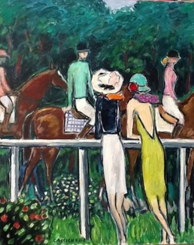 art oil painting reproduction of  Cassigneul Avant Les Courses museum quality handmade