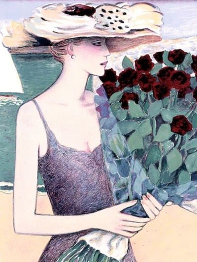 art oil painting reproduction of  Cassigneul Bouquet De Roses Rouges museum quality handmade