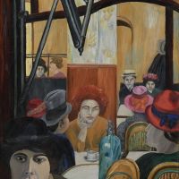 Cedric Morris. Caf De La Rotonde Paris. 1924