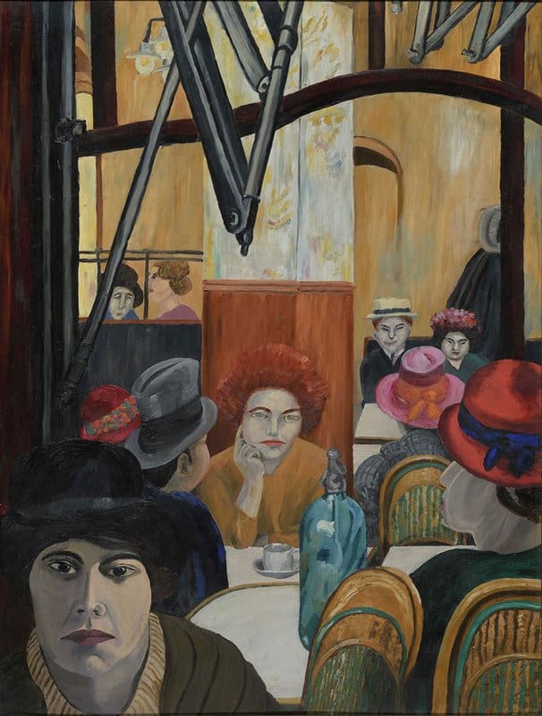 Cedric Morris. Caf De La Rotonde Paris. 1924 museum quality