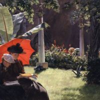 Charles Courtney Curran Afternoon In The Cluny Garden Paris 1889 Hand Painted Reproduction