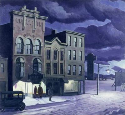 art oil painting reproduction of  Charles E. Burchfield Winter Twilight 1930 museum quality handmade