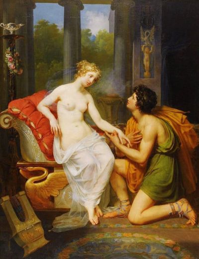 art oil painting reproduction of  Charles Meynier Helen And Paris museum quality handmade