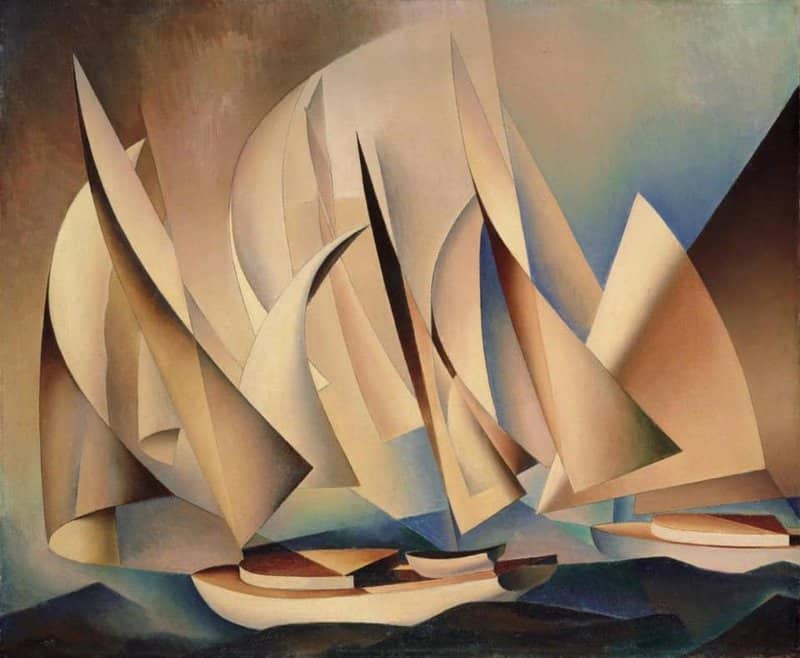 Charles Sheeler Pertaining To Yachts And Yachting - 1922 museum quality