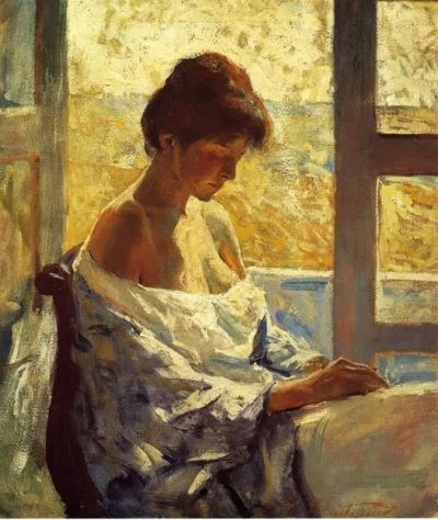art oil painting reproduction of  Charles Webster Hawthorne By The Window 1912 museum quality handmade