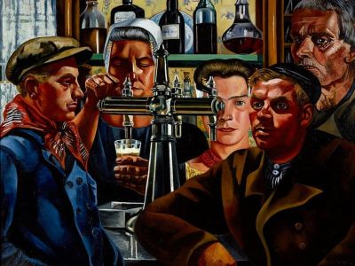art oil painting reproduction of  Charley Toorop Aan De Toog Westkapelle museum quality handmade