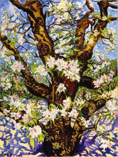 art oil painting reproduction of  Charley Toorop Old Flowering Apple Tree 1949 museum quality handmade