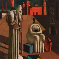 Chirico Le Muse Inquietanti artwork on canvas