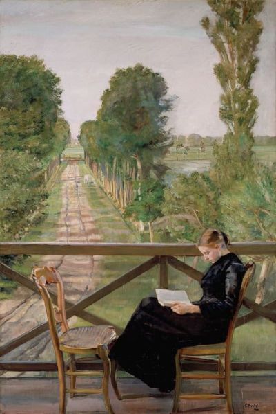 art oil painting reproduction of  Christian Krohg Villa Britannia Belgium 1885 museum quality handmade