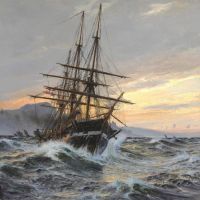 Christian Molsted The Frigate Jutland Off Plymouth 1897