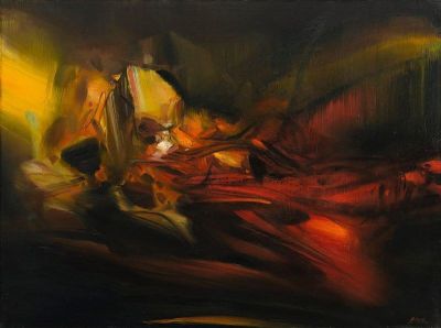 art oil painting reproduction of  Chu Teh-chun Zhu Dequn L Automne 1976 museum quality handmade