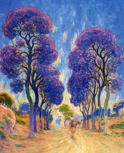 art oil painting reproduction of  Claude Emile Schuffenecker Road Under The Trees museum quality handmade