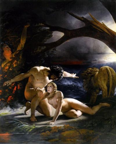 art oil painting reproduction of  Claude Marie Dubufe Il Paradiso Perduto museum quality handmade