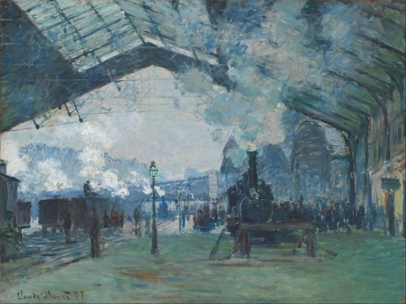 Claude Monet Arrival Of The Normandy Train Gare Saint Lazare museum quality