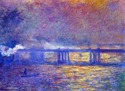 art oil painting reproduction of  Claude Monet Charing Cross Bridge museum quality handmade