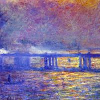 Claude Monet Charing Cross Bridge Hand Painted Reproduction