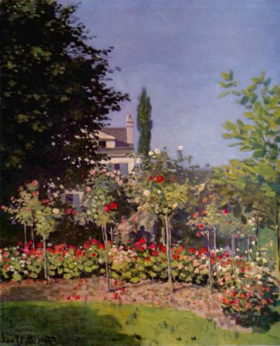 art oil painting reproduction of  Claude Monet Garden At Sainte-adresse museum quality handmade