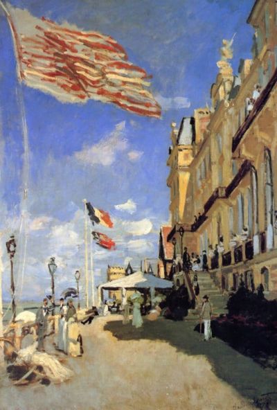 art oil painting reproduction of  Claude Monet Hotel De Roches Noires At Trouville museum quality handmade