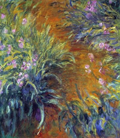 art oil painting reproduction of  Claude Monet Irises museum quality handmade