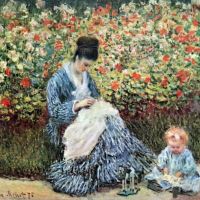 Claude Monet Madame Monet And Child