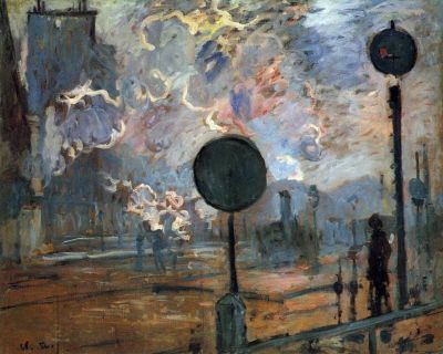 art oil painting reproduction of  Claude Monet Outside The Station Saint-lazare The Signal museum quality handmade