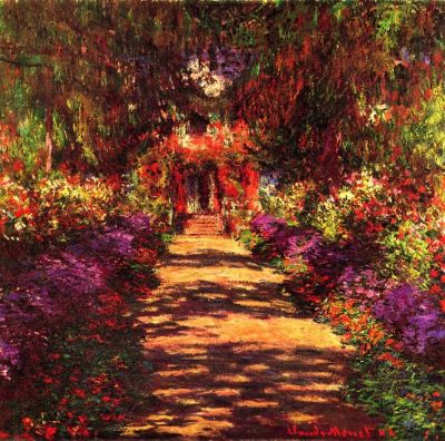 art oil painting reproduction of  Claude Monet Path In Monets Garden In Giverny museum quality handmade