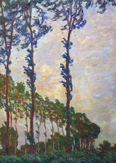art oil painting reproduction of  Claude Monet Poplar Series Wind museum quality handmade