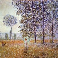 Claude Monet Poplars In The Sunlight