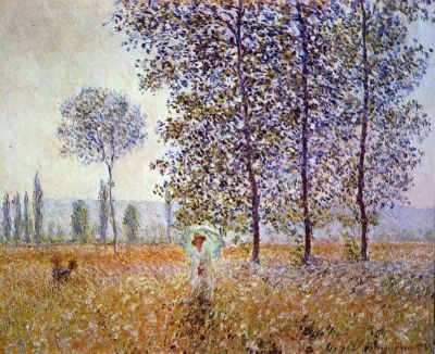 art oil painting reproduction of  Claude Monet Poplars In The Sunlight museum quality handmade
