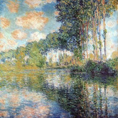 art oil painting reproduction of  Claude Monet Poplars On The Epte museum quality handmade
