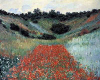 art oil painting reproduction of  Claude Monet Poppy Field In Giverny museum quality handmade