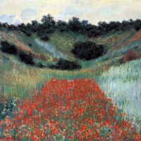 Claude Monet Poppy Field In Giverny Hand Painted Reproduction