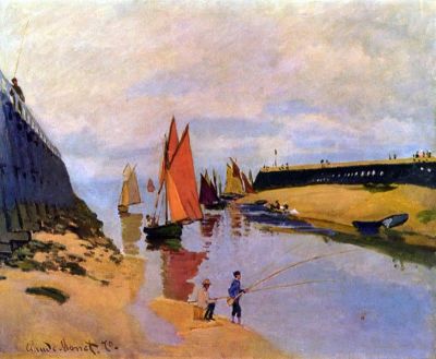 art oil painting reproduction of  Claude Monet Port Of Trouville museum quality handmade