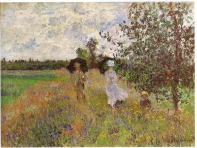 art oil painting reproduction of  Claude Monet Promenade A Argenteuil 1875 museum quality handmade
