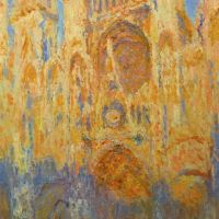 Claude Monet Rouen Cathedral Facade At Sunset