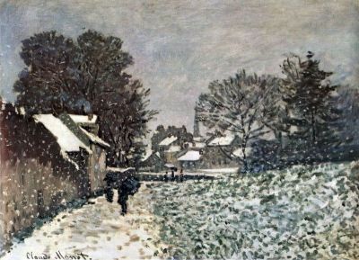 art oil painting reproduction of  Claude Monet Snow At Argenteuil museum quality handmade