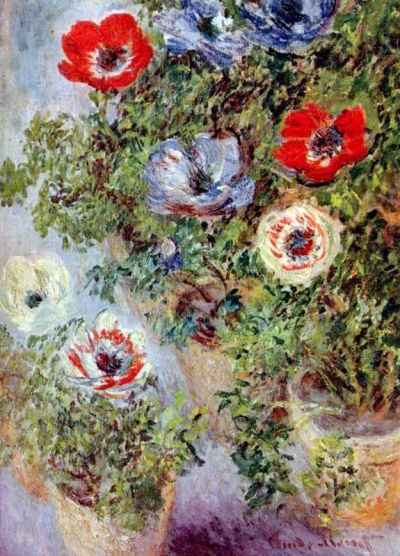 art oil painting reproduction of  Claude Monet Still Life With Anemones museum quality handmade