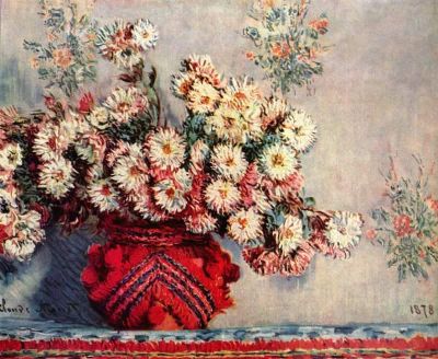 art oil painting reproduction of  Claude Monet Still Life With Chrysanthemums museum quality handmade
