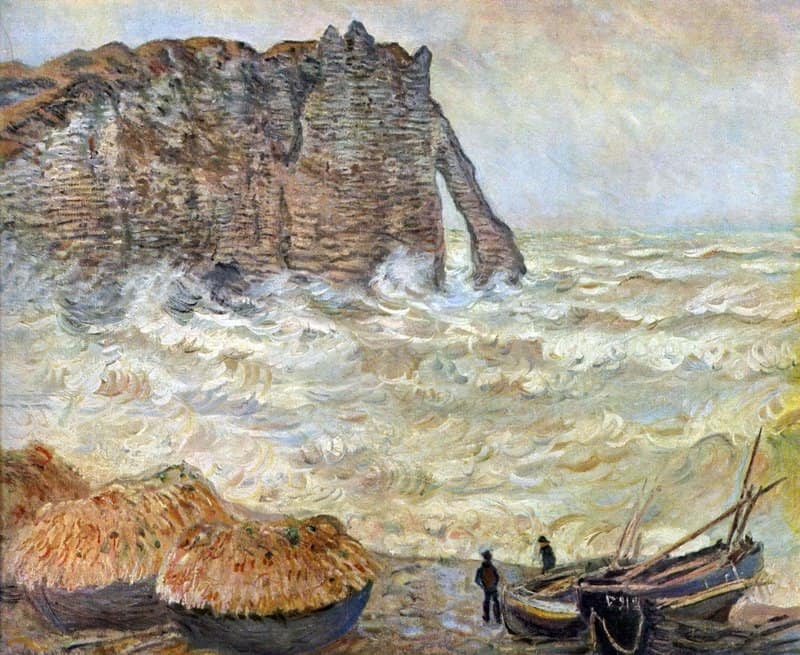 Claude Monet Stormy Sea La Porte D Aval museum quality