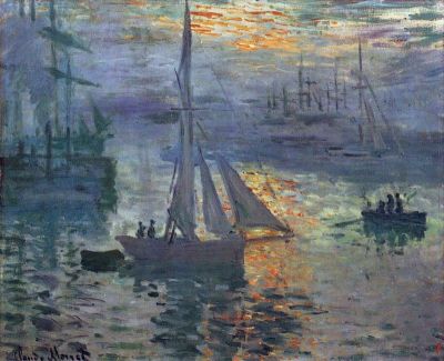 art oil painting reproduction of  Claude Monet Sunrise At Sea museum quality handmade