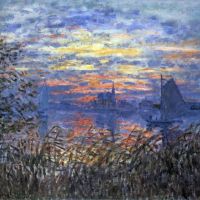 Claude Monet Sunset On The Seine