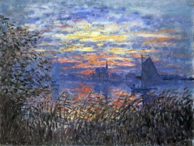 art oil painting reproduction of  Claude Monet Sunset On The Seine museum quality handmade