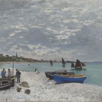 Claude Monet The Beach At Sainte Adresse