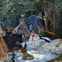 Claude Monet The Breakfast Outdoors Central Section