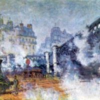 Claude Monet The Europe Bridge Saint Lazare Station In Paris