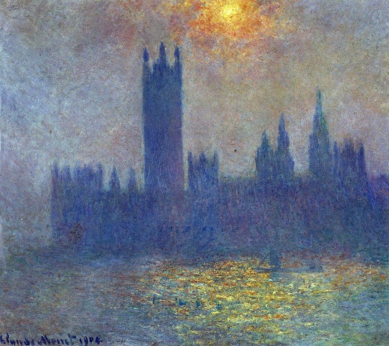 Claude Monet The Houses Of Parliament Sunlight In The Fog museum quality