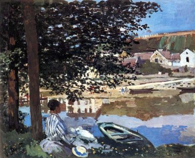art oil painting reproduction of  Claude Monet The River Has Burst Its Banks museum quality handmade