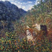 Claude Monet The Valley Sasso Bordighera Hand Painted Reproduction