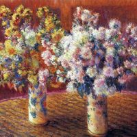 Claude Monet Two Vases With Chrysanthemums
