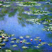 Claude Monet Water Lilies artwork on canvas